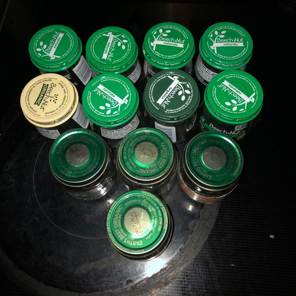 12 Empty Baby food Jar for Craft& Storage Beechnut